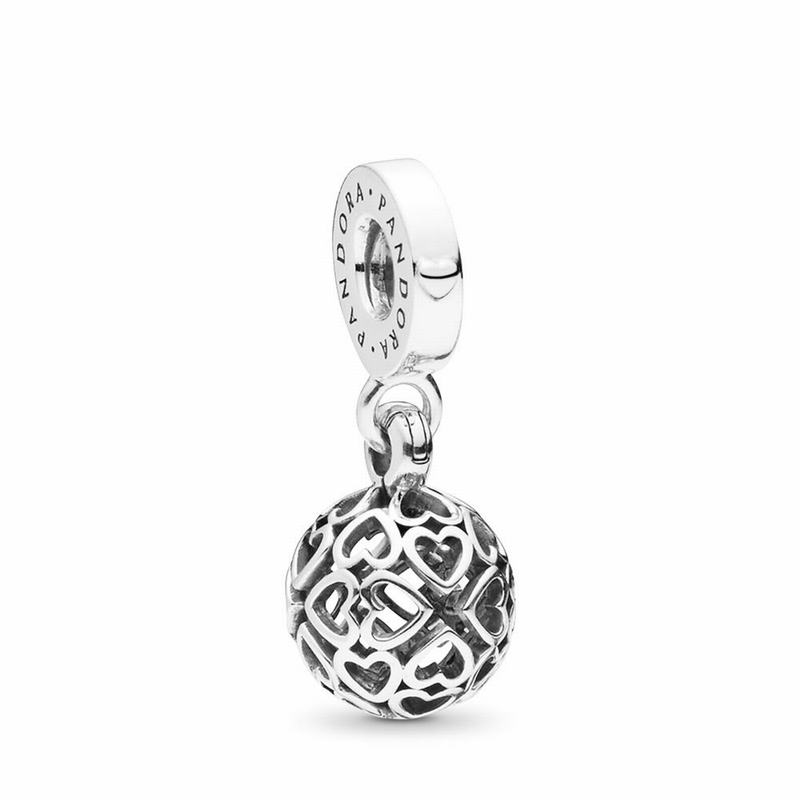 Pandora Harmonious Hearts Dangle Charm Silver Egypt MV5786493